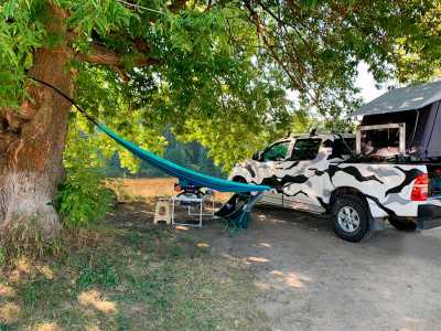 Багажник усиленный под палатку для крышки HAL PRO (крепеление и поперечины 1700 мм)