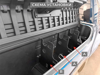 RAMBOX разделители алюминиевые (6 шт.) RAM 1500 (Gen. 5) 5.7ft